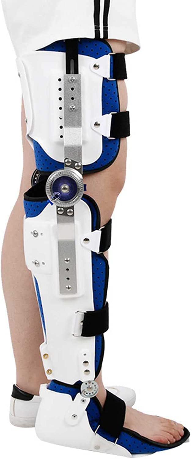 右下肢用、脛骨、腓骨、楔状骨、骨折時のリハビリ装具　男性用 Amazon.co.jp: 膝固定ブレース、調節可能な膝 - 足首 - 足固定サポート